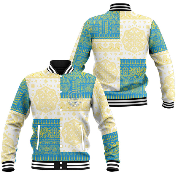 Palau Baseball Jacket Flag And Paisley Basic Style 1