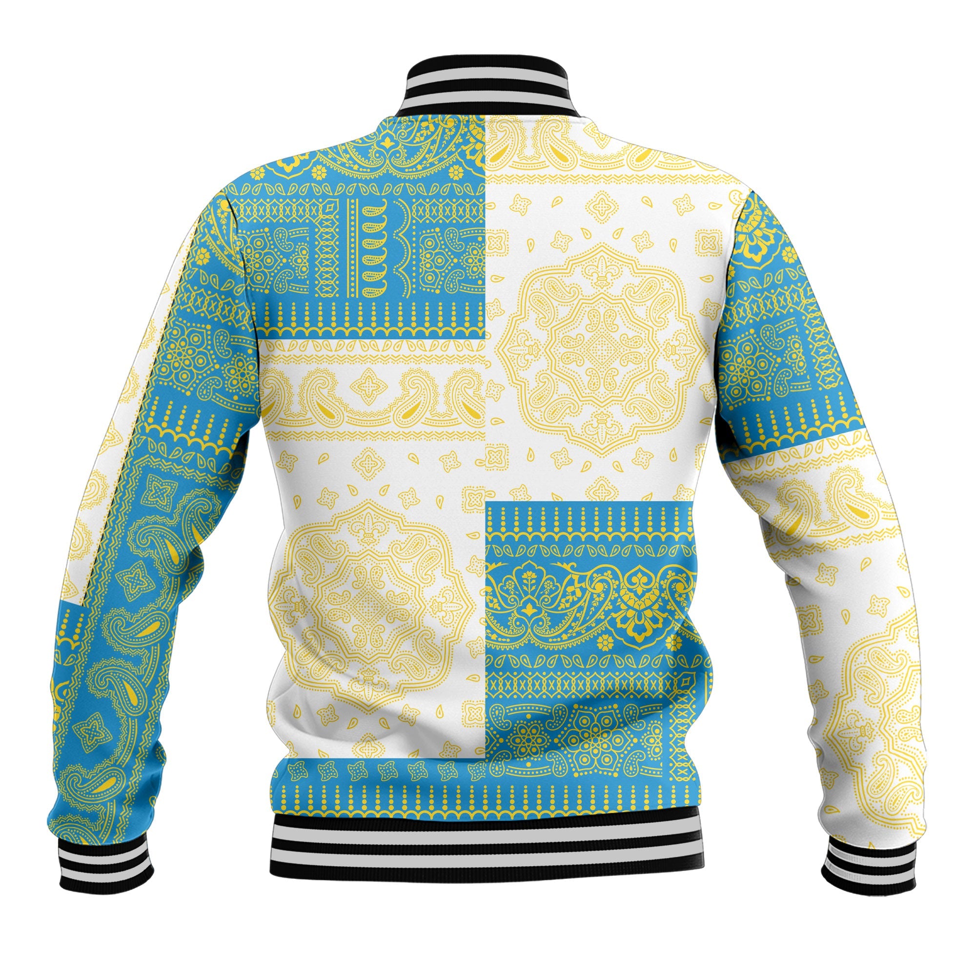 Palau Baseball Jacket Flag And Paisley Basic Style 3