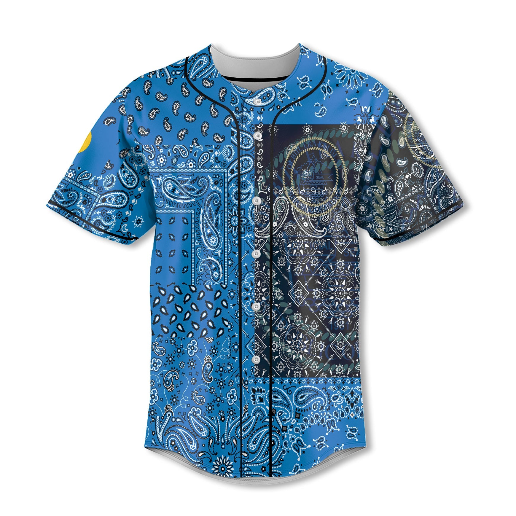 Palau Baseball Jersey Paisley Flag And Skull Style 2