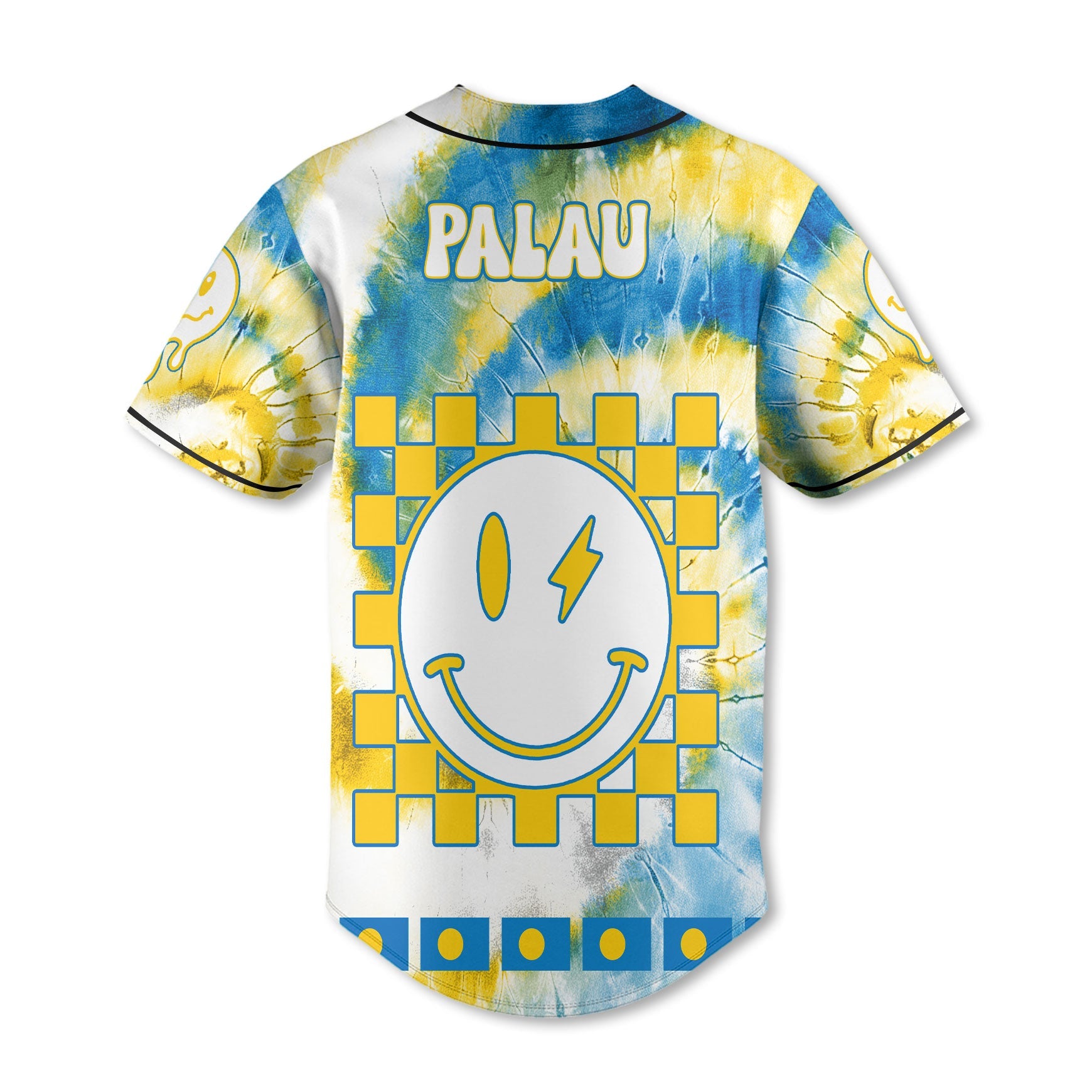 Palau Baseball Jersey Custom Tie Dye Style 3