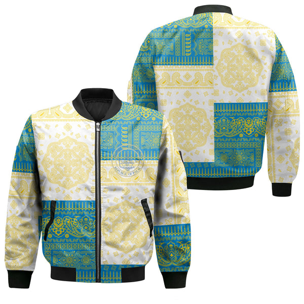 Palau Bomber Jacket Flag And Paisley Basic Style 1