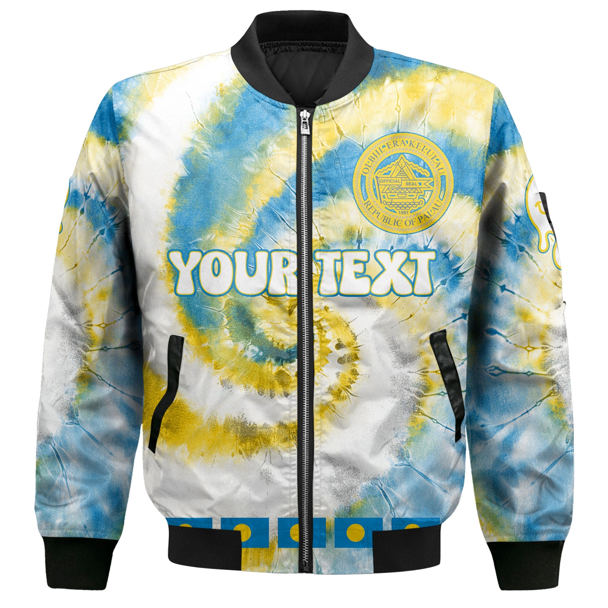 Palau Bomber Jacket Custom Tie Dye Style 2