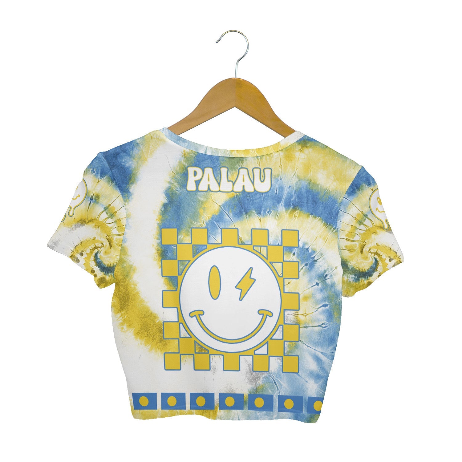 Palau Croptop T Shirt Custom Tie Dye Style 2