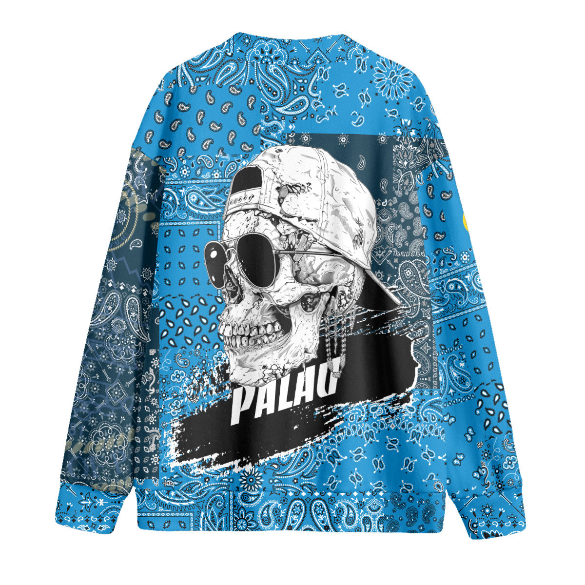 Palau Fleece Cardigan Paisley Flag And Skull Style 2