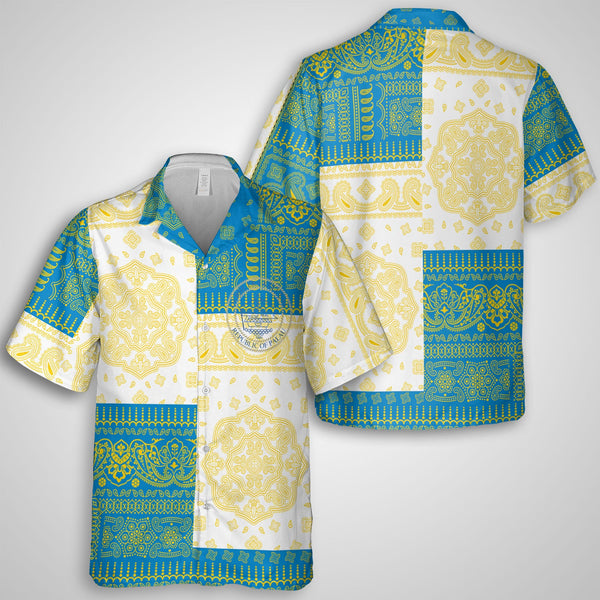 Palau Hawaiian Shirt Flag And Paisley Basic Style 1