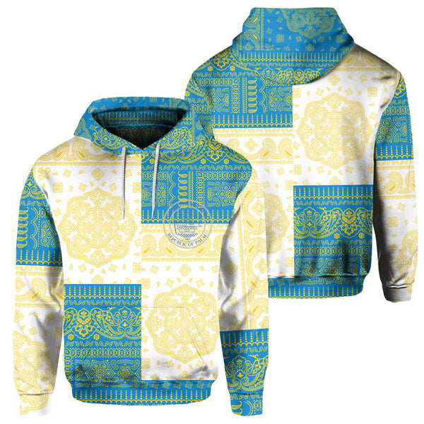 Palau Hoodie Flag And Paisley Basic Style 1