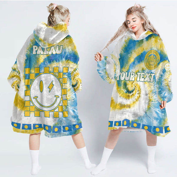 Palau Hoodie Blanket Custom Tie Dye Style 1