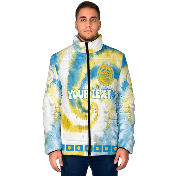 Palau Men Padded Jacket Custom Tie Dye Style 1