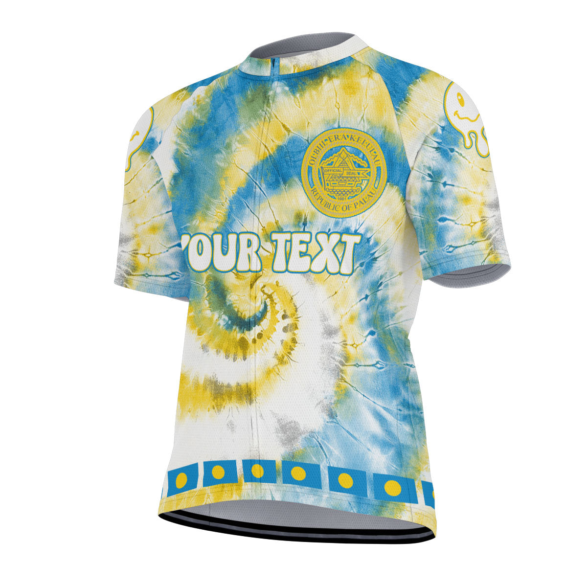 Palau Men Cycling Jersey Custom Tie Dye Style 2