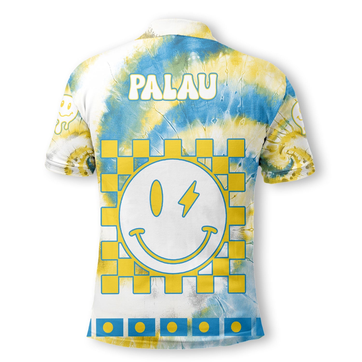 Palau Polo Shirt Custom Tie Dye Style 3