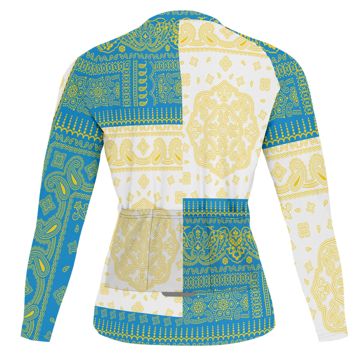 Palau Raglan Men Cycling Jersey Long Sleeve Flag And Paisley Basic Style 2