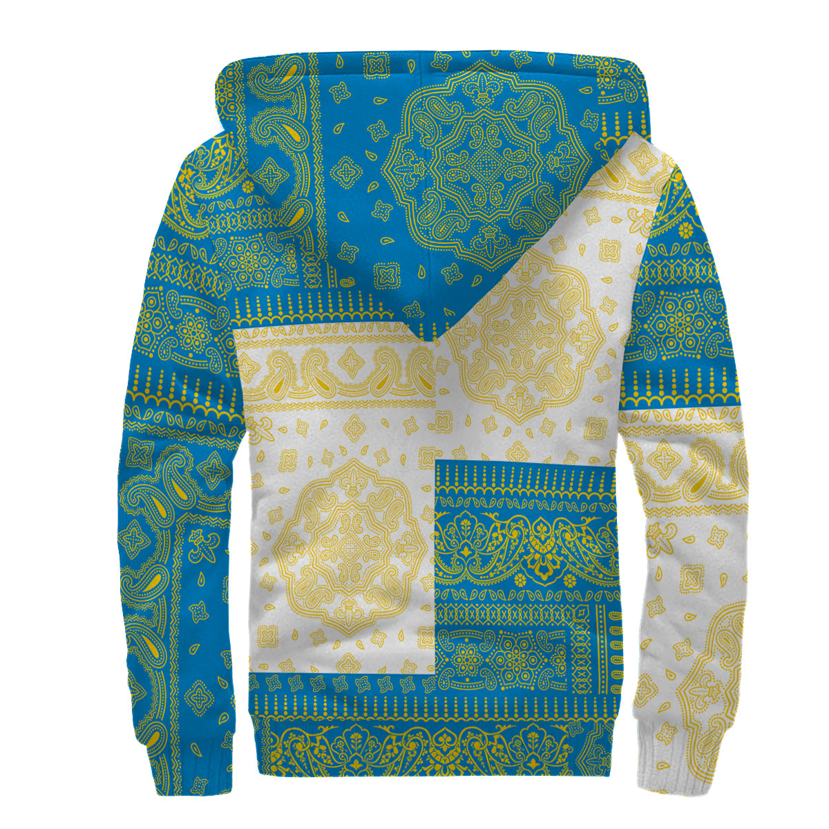 Palau Sherpa Hoodie Flag And Paisley Basic Style 2