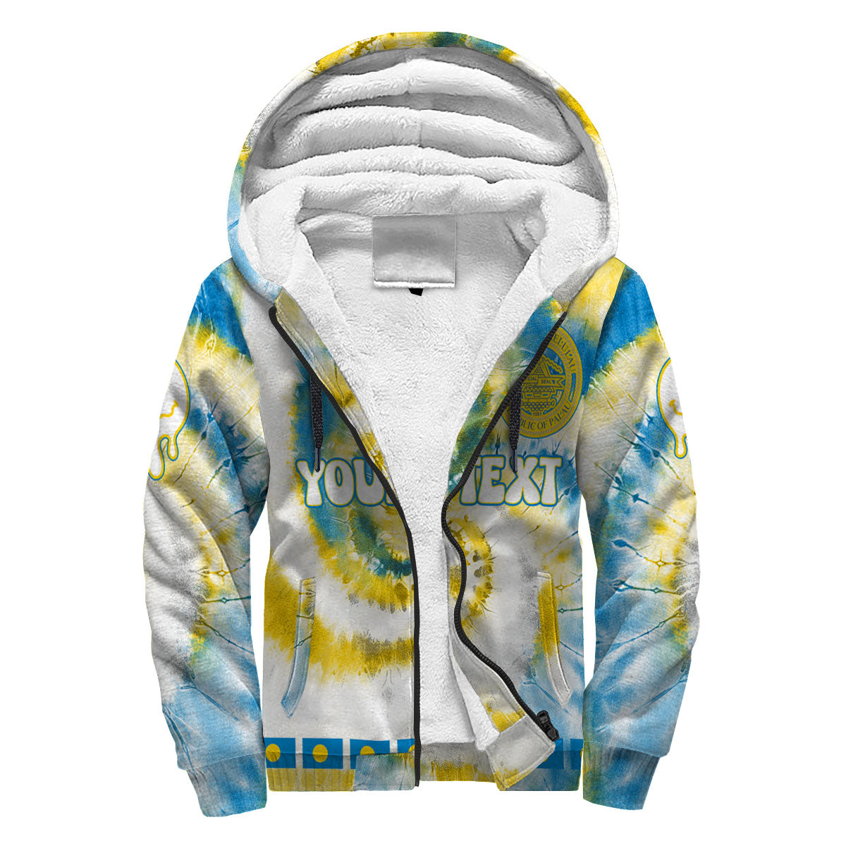 Palau Sherpa Hoodie Custom Tie Dye Style 3