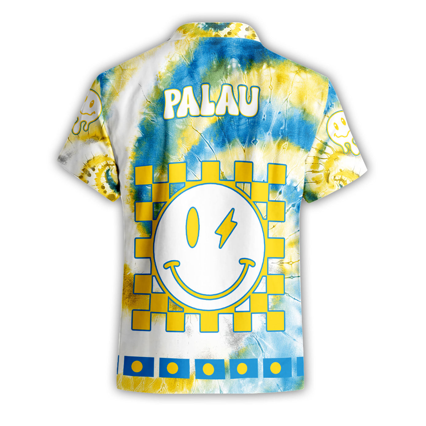 Palau Short Sleeve Shirt Custom Tie Dye Style 2