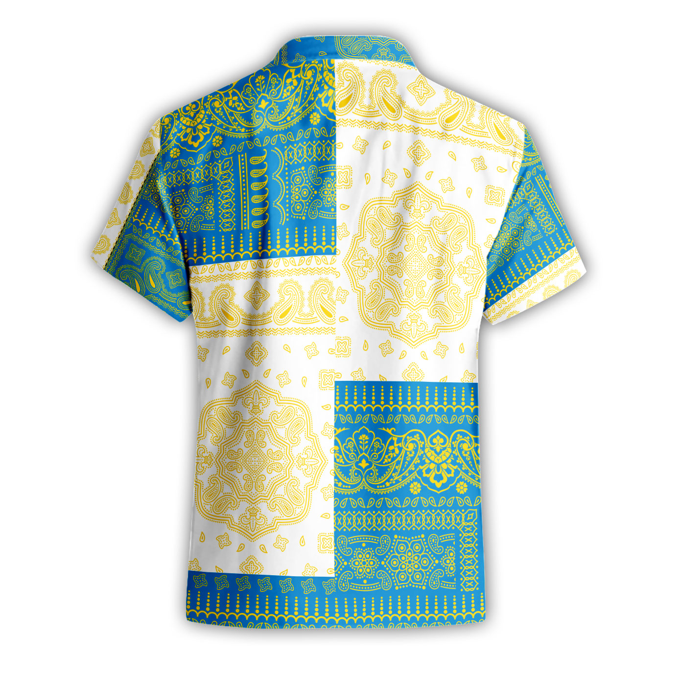 Palau Short Sleeve Shirt Flag And Paisley Basic Style 3