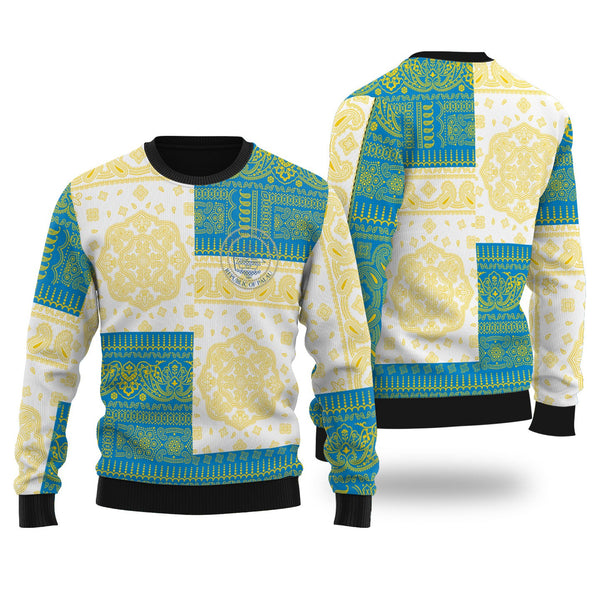 Palau Ugly Sweater Flag And Paisley Basic Style 1