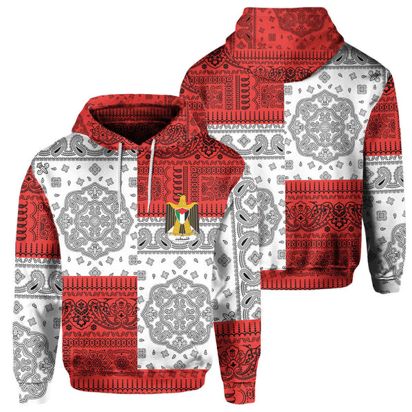 Palestine Hoodie Flag And Paisley Basic Style 1