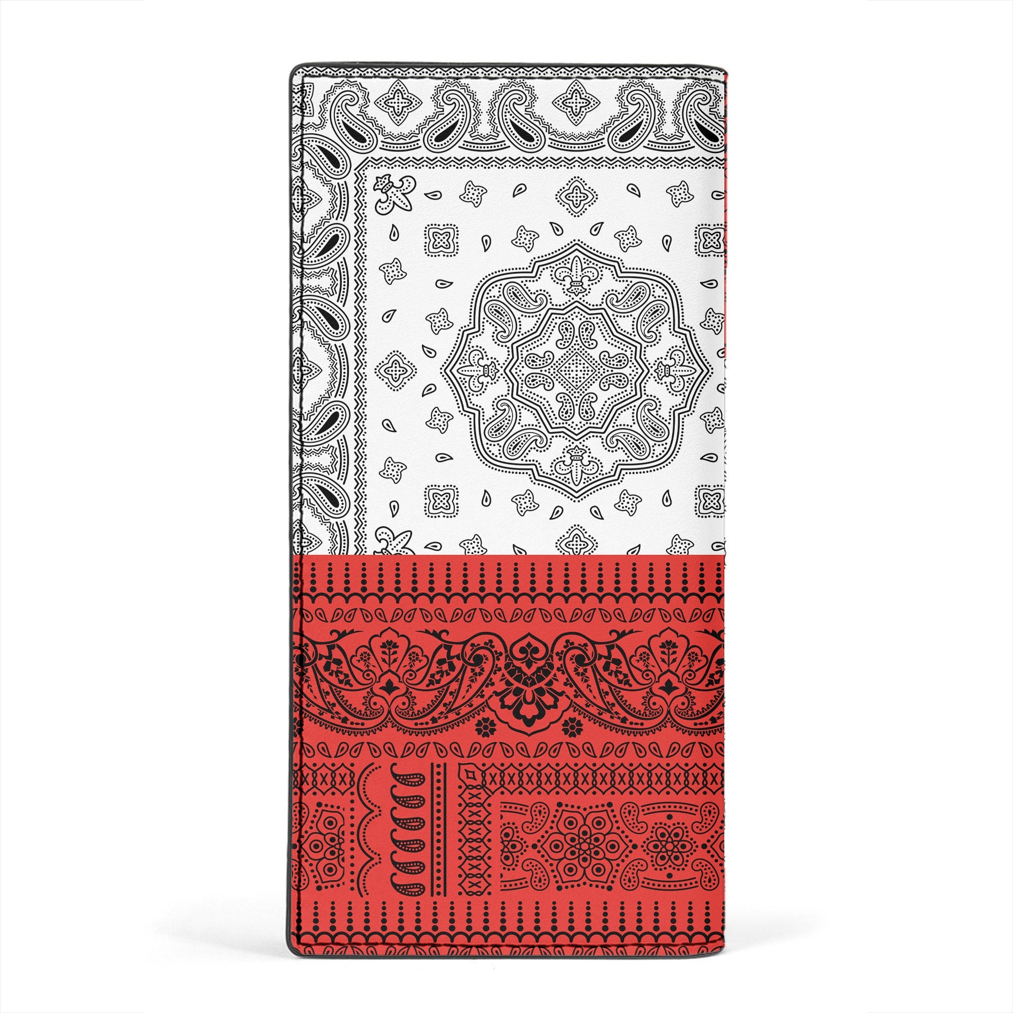 Palestine Leather Wallet Flag And Paisley Basic Style 2