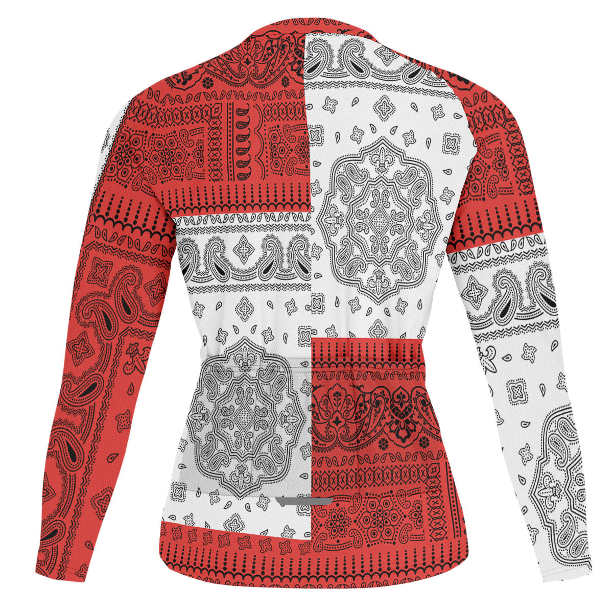 Palestine Raglan Men Cycling Jersey Long Sleeve Flag And Paisley Basic Style 2