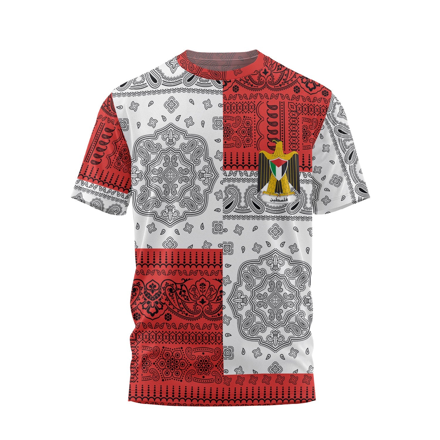 Palestine T Shirt Flag And Paisley Basic Style 2