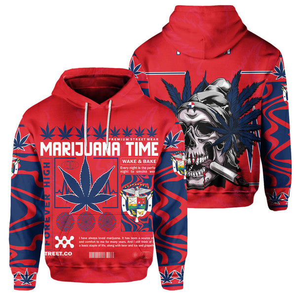 Panama Hoodie Flag & Coat Of Arms Marijuanas Style