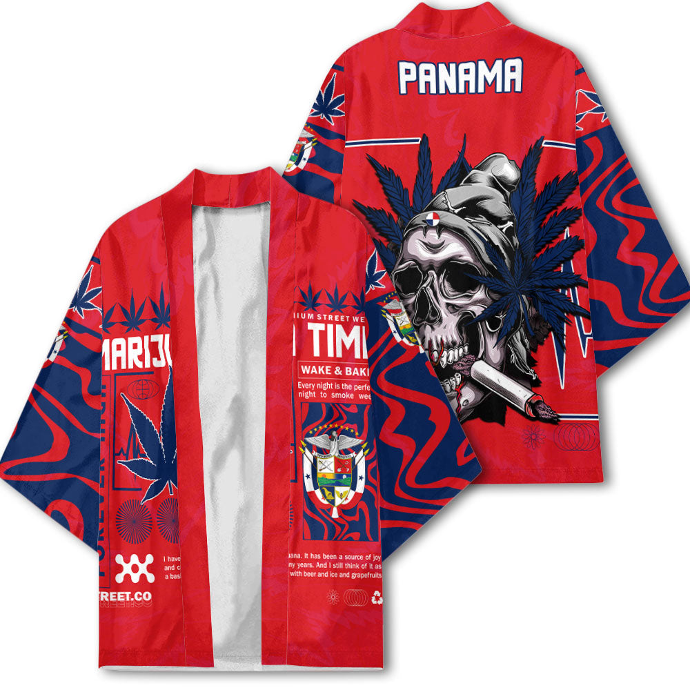 Panama Kimono Flag & Coat Of Arms Marijuanas Style