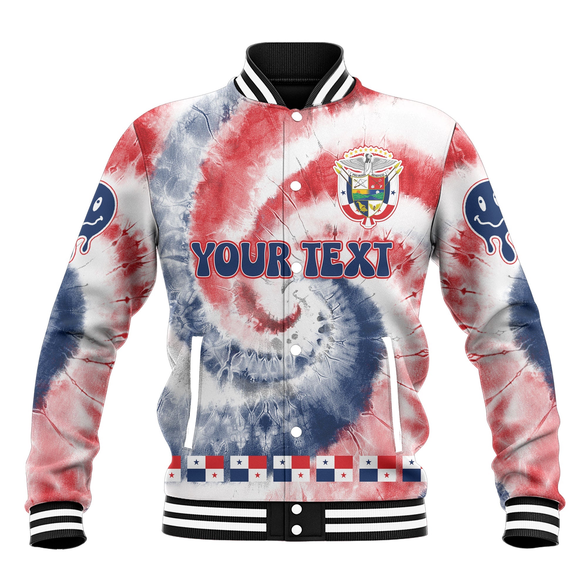 Panama Baseball Jacket Custom Tie Dye Style 2