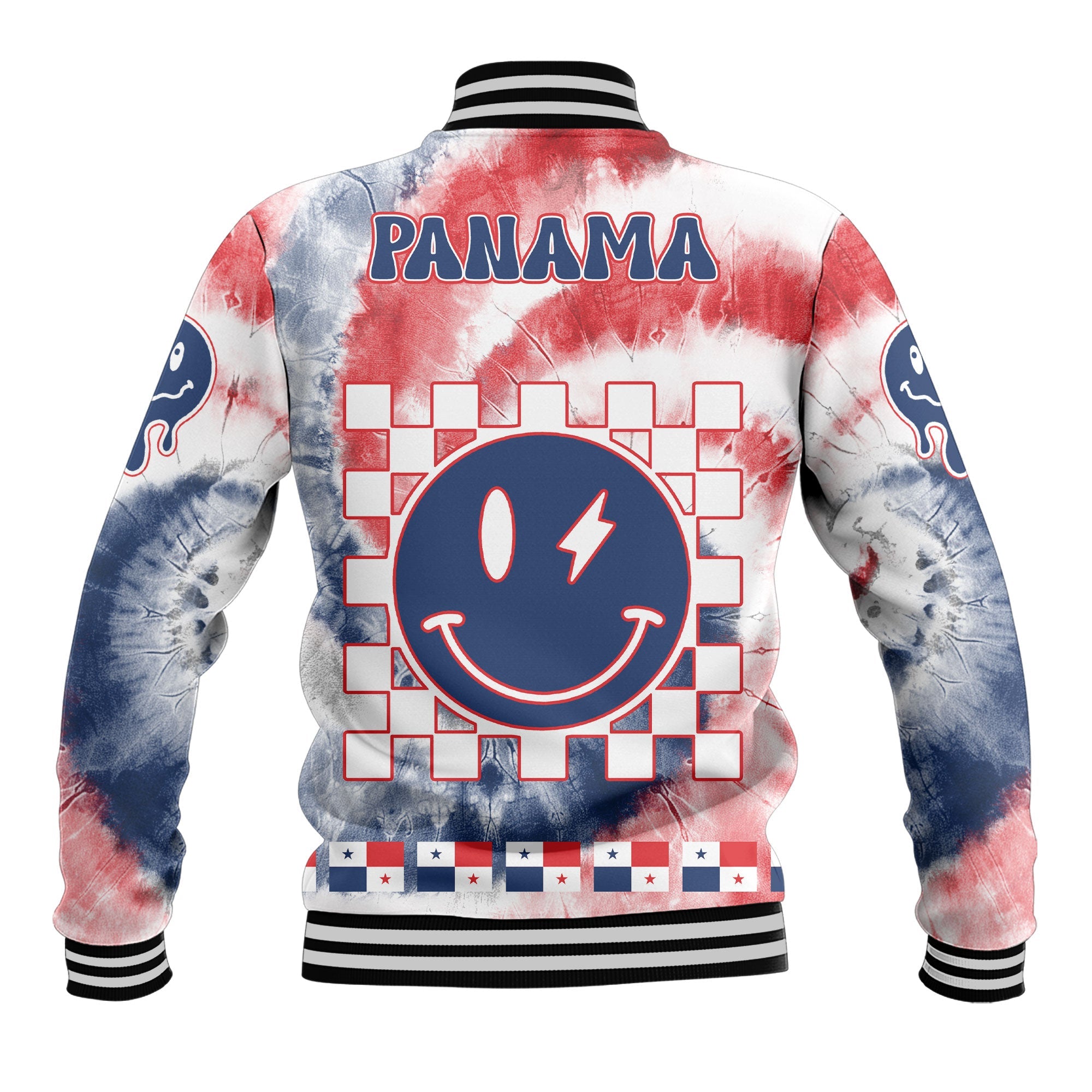 Panama Baseball Jacket Custom Tie Dye Style 3