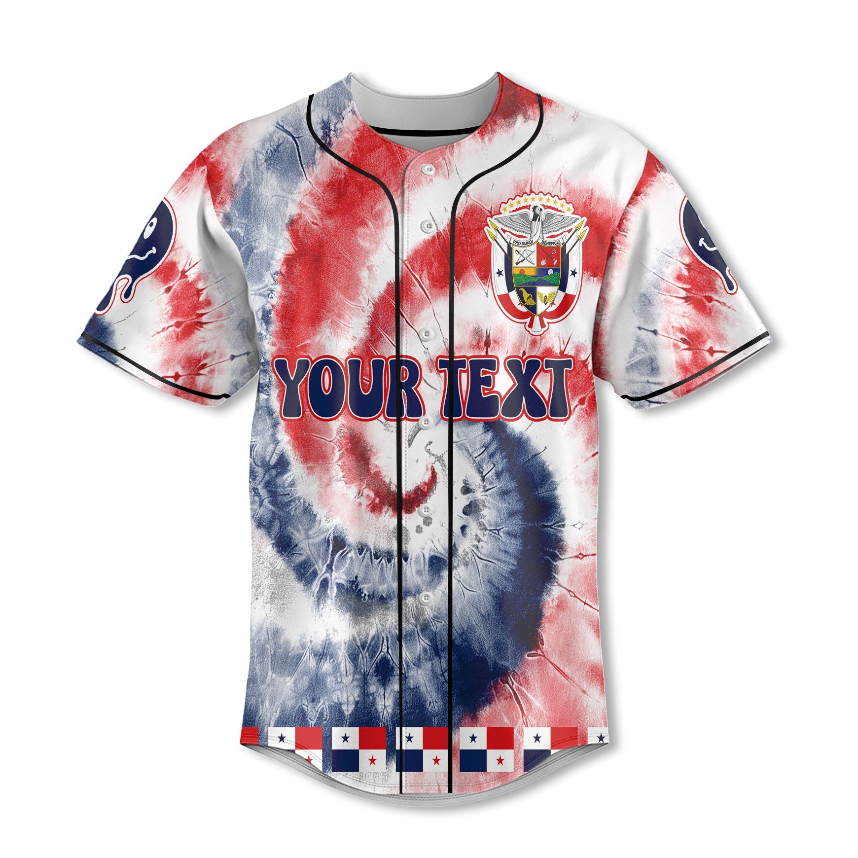 Panama Baseball Jersey Custom Tie Dye Style 2