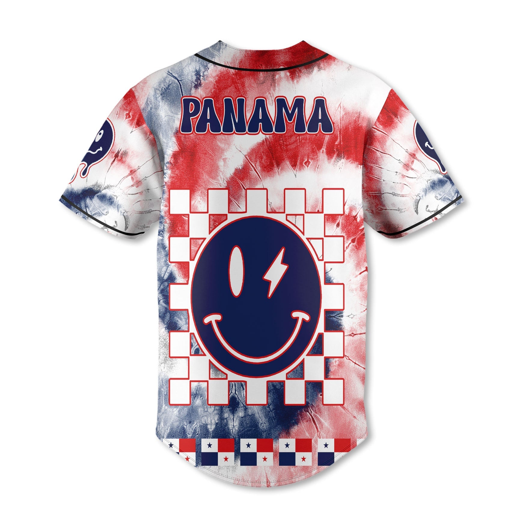 Panama Baseball Jersey Custom Tie Dye Style 3