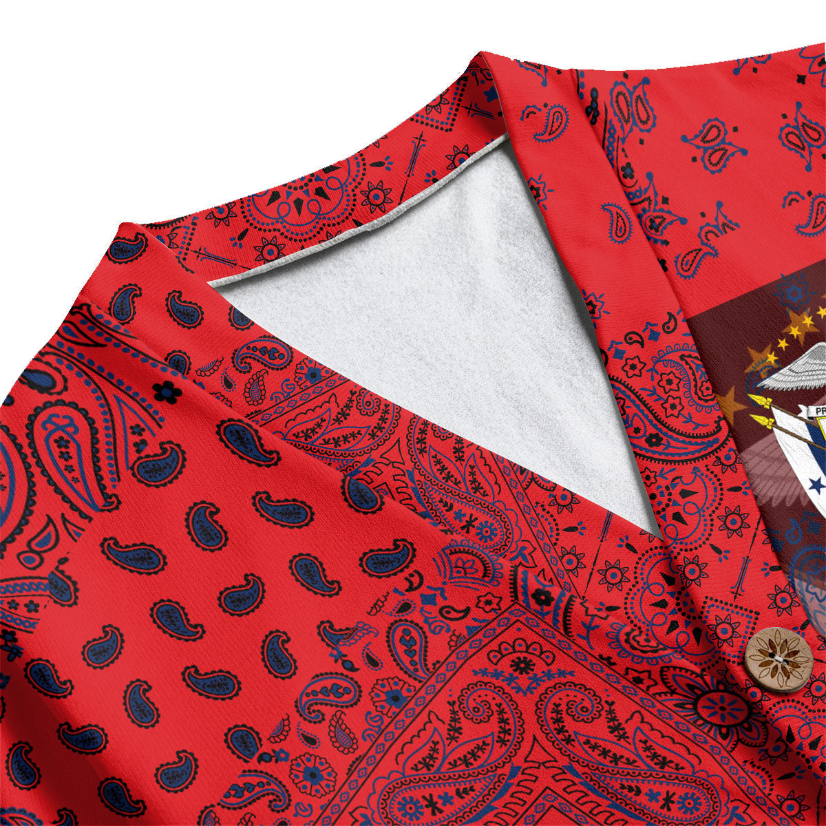 Panama Fleece Cardigan Paisley Flag And Skull Style 4