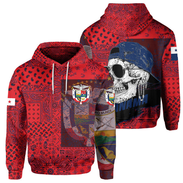 Panama Hoodie Paisley Flag And Skull Style 1