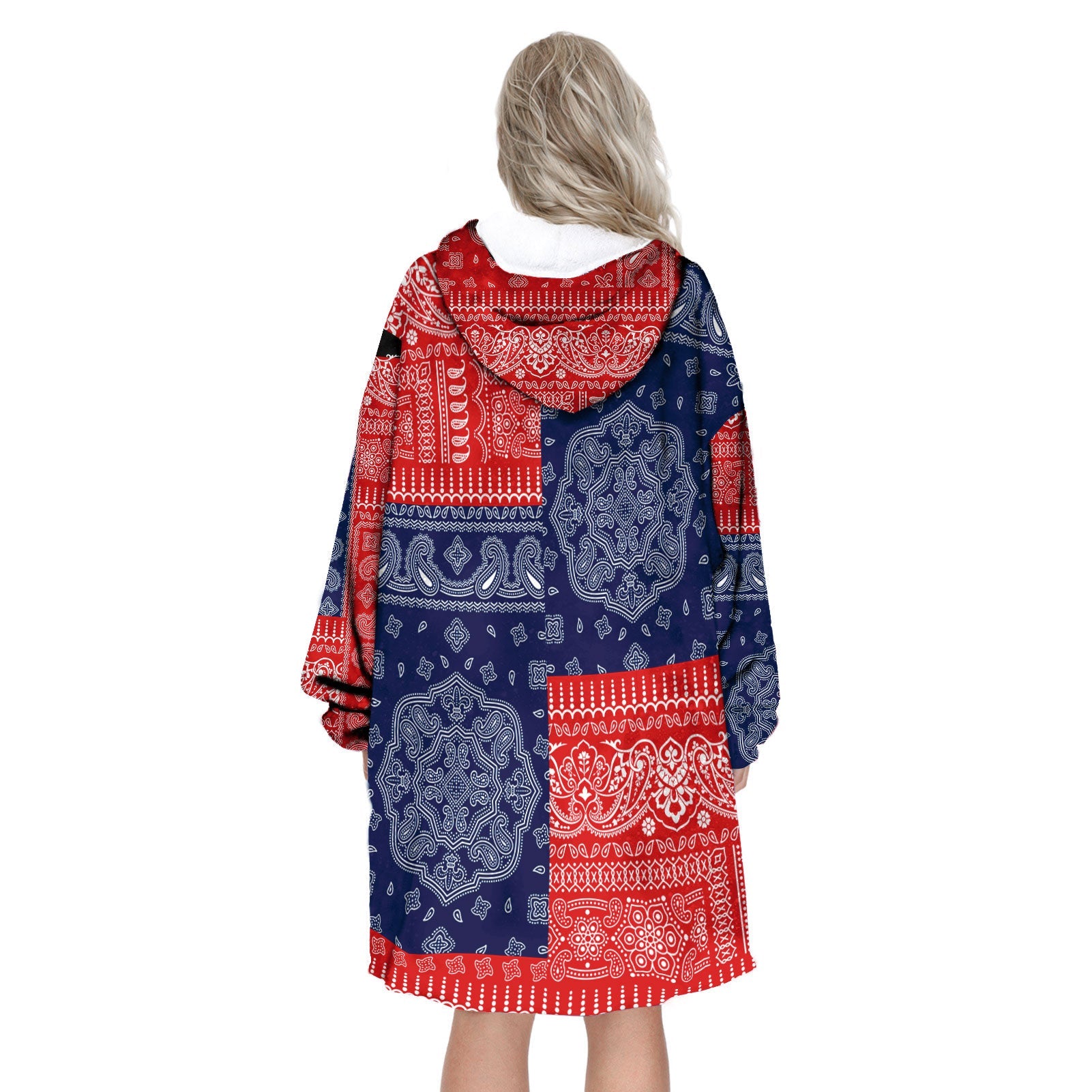 Panama Hoodie Blanket Flag And Paisley Basic Style 3