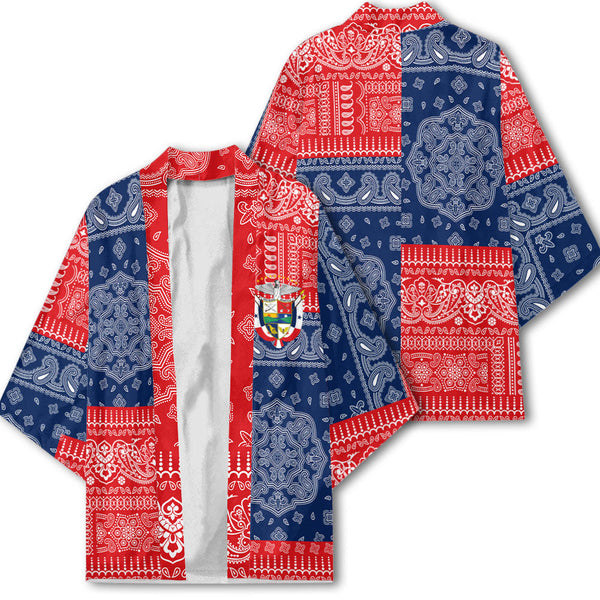 Panama Kimono Flag And Paisley Basic Style 1