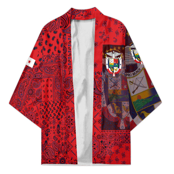 Panama Kimono Paisley Flag And Skull Style 1