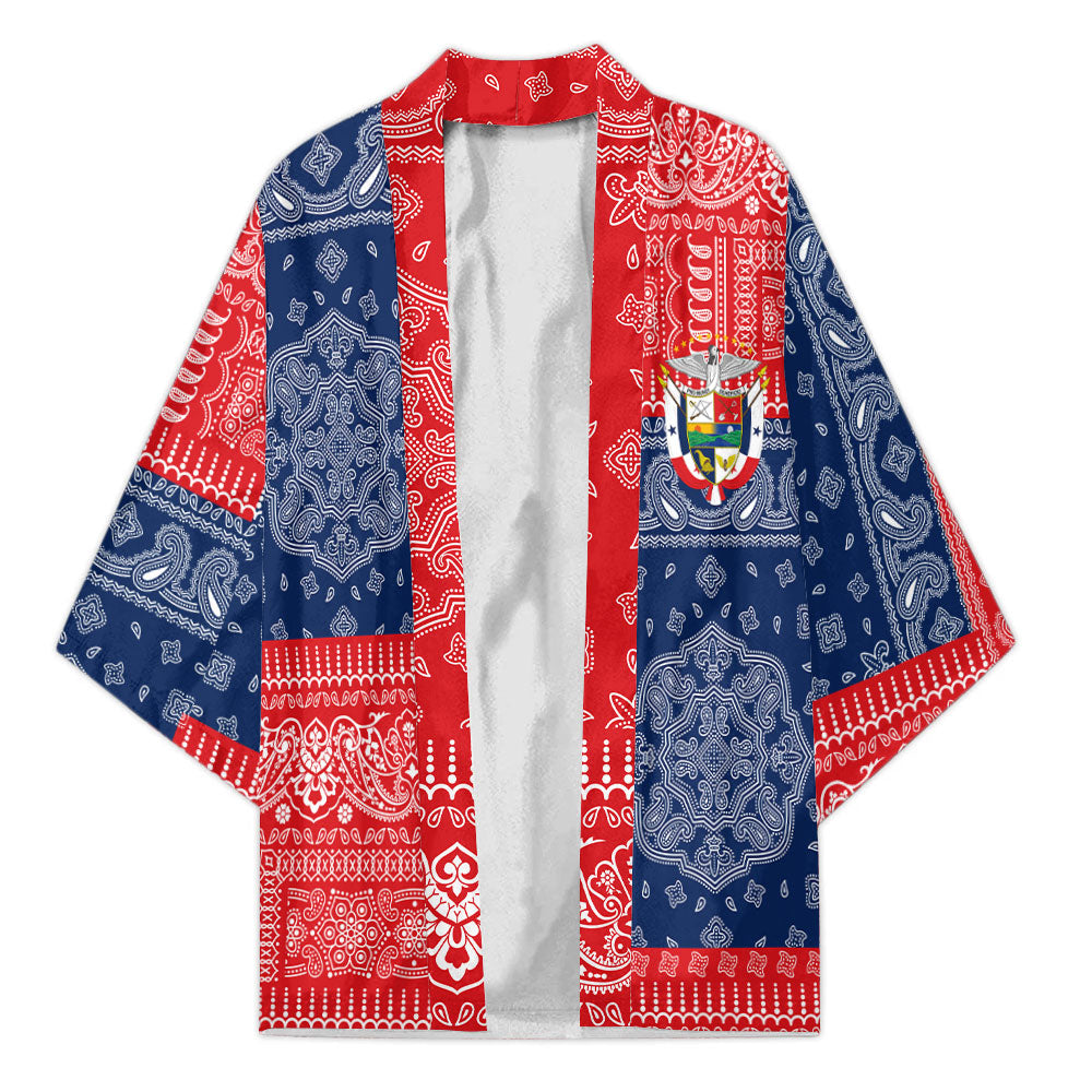 Panama Kimono Flag And Paisley Basic Style 2