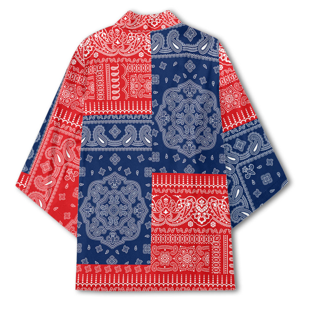 Panama Kimono Flag And Paisley Basic Style 3