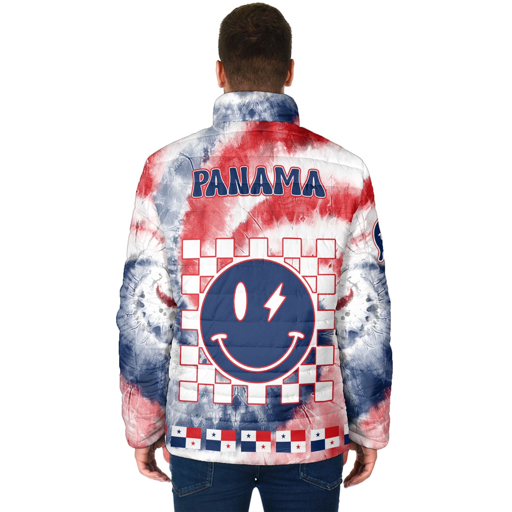 Panama Men Padded Jacket Custom Tie Dye Style 2