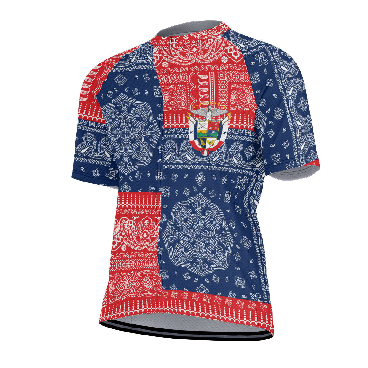 Panama Men Cycling Jersey Flag And Paisley Basic Style 2