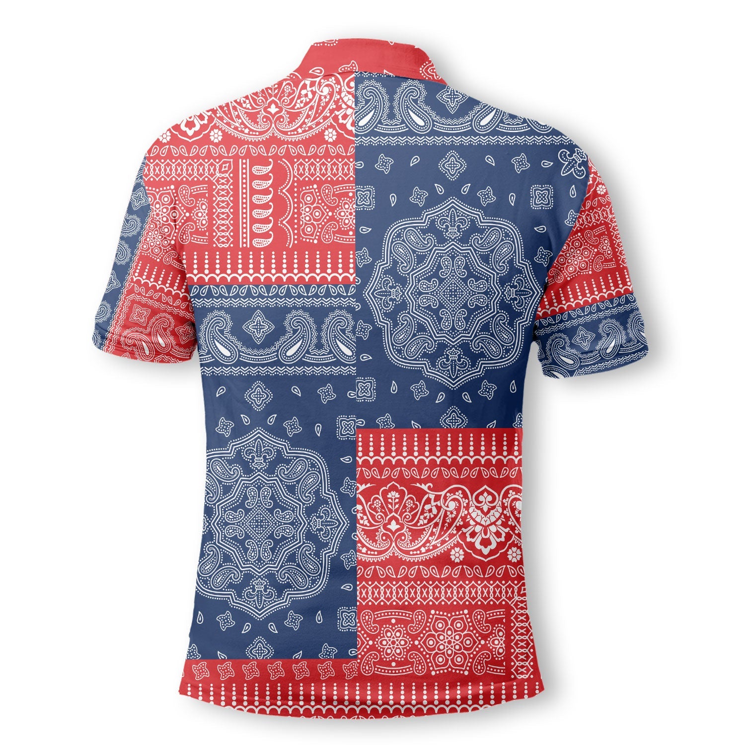 Panama Polo Shirt Flag And Paisley Basic Style 3