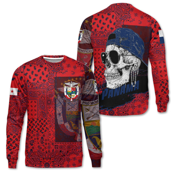 Panama Sweatshirt Paisley Flag And Skull Style 1