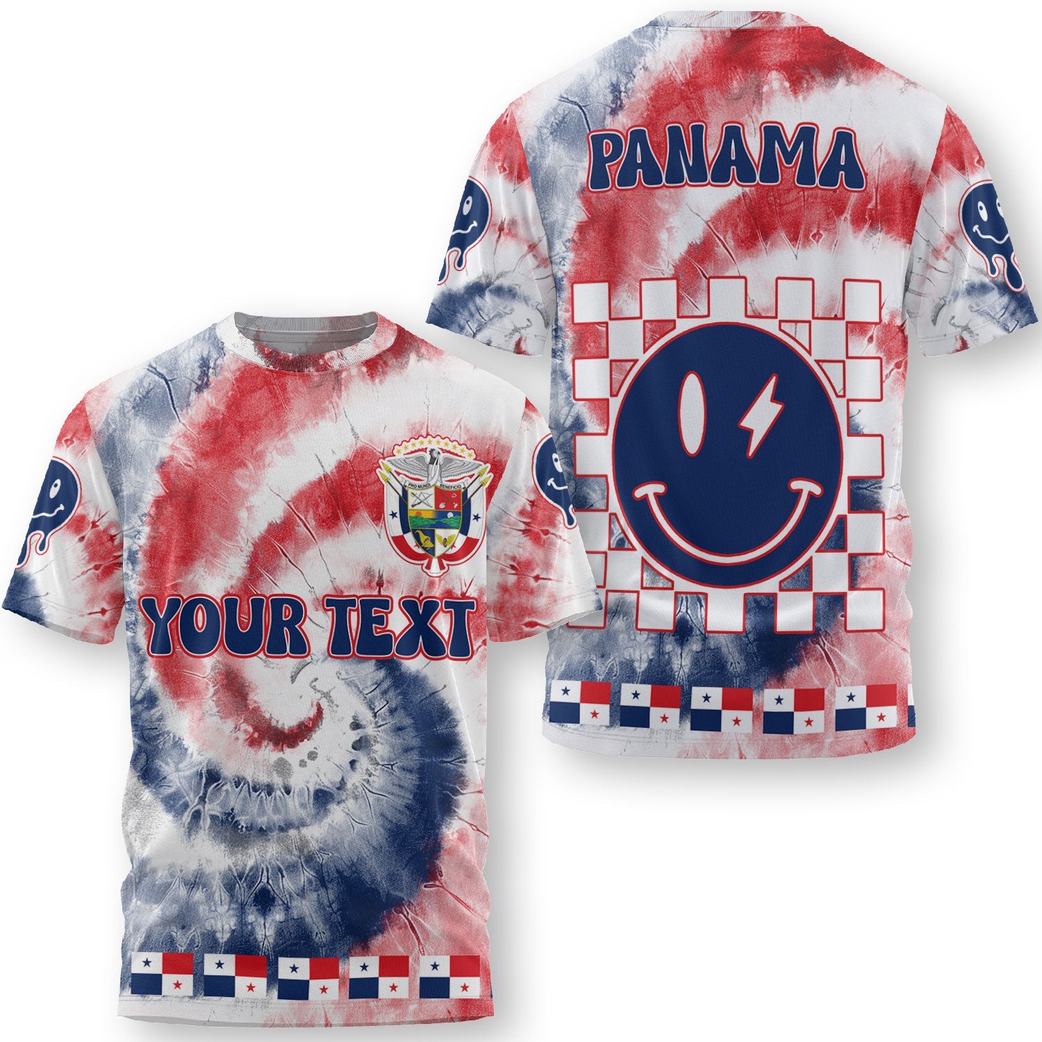 Panama T Shirt Custom Tie Dye Style 3