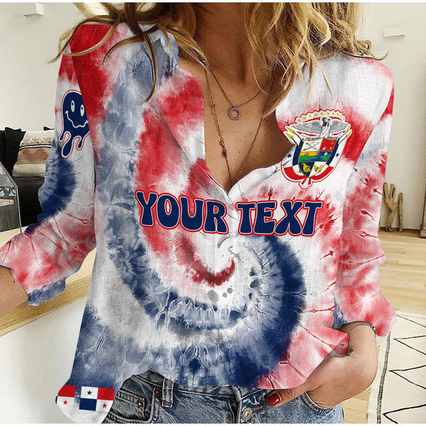 Panama Women Casual Shirt Custom Tie Dye Style 1