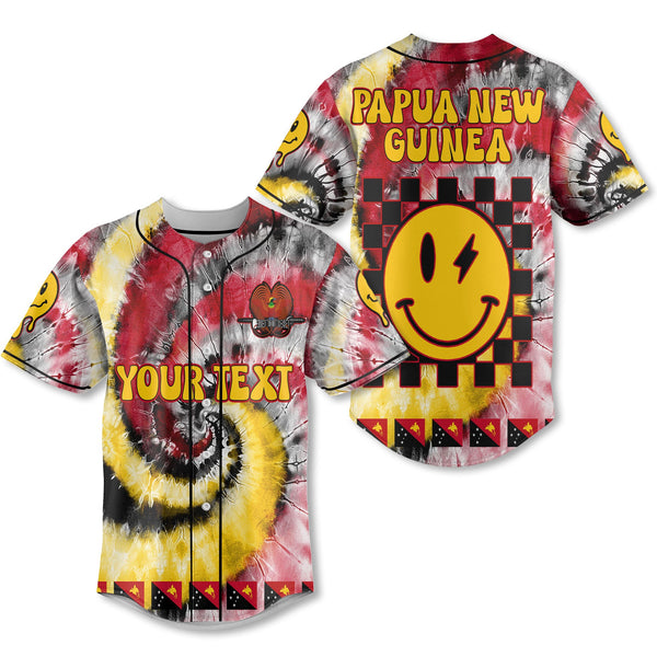 Papua New Guinea Baseball Jersey Custom Tie Dye Style 1