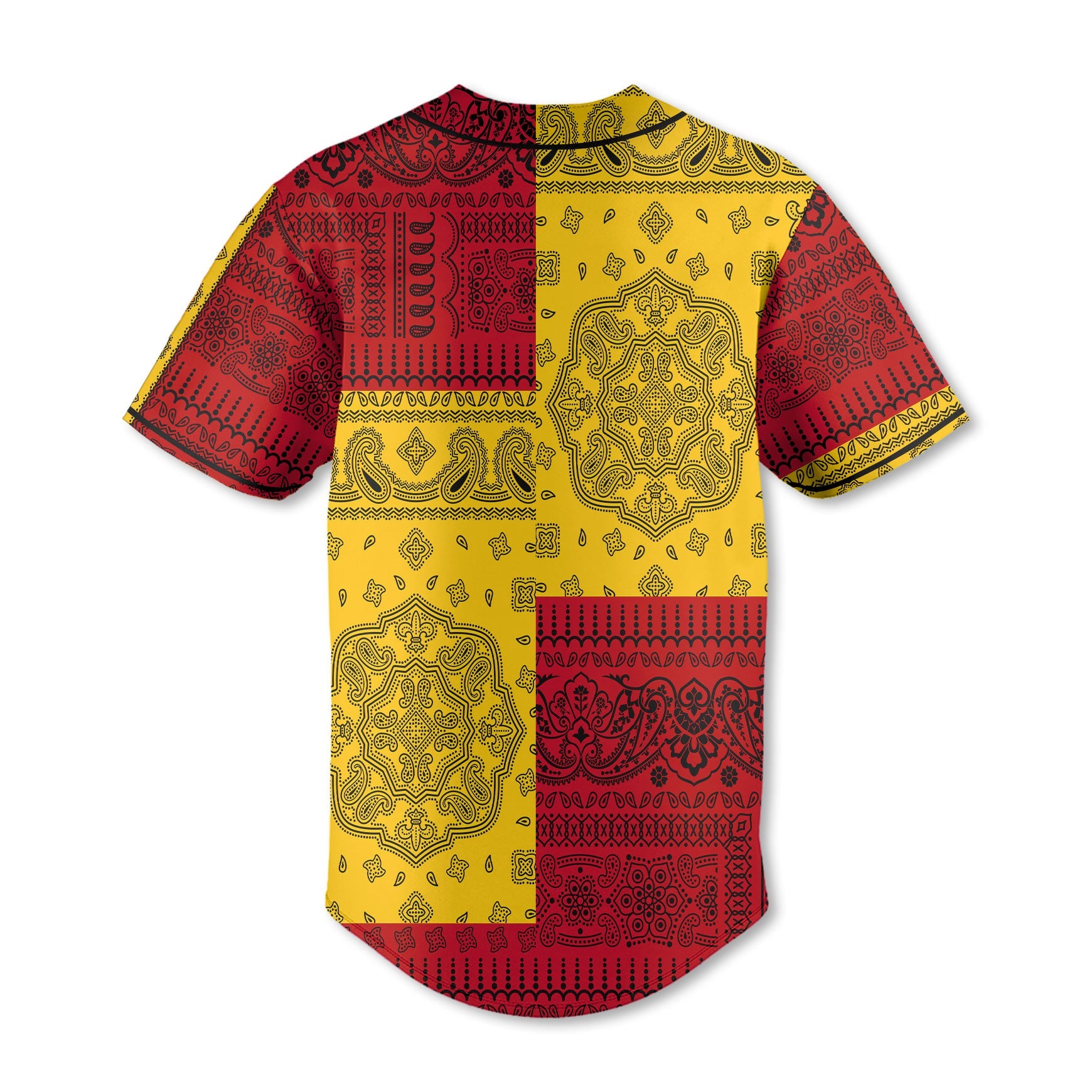 Papua New Guinea Baseball Jersey Flag And Paisley Basic Style 3