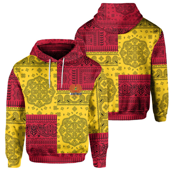 Papua New Guinea Hoodie Flag And Paisley Basic Style 1