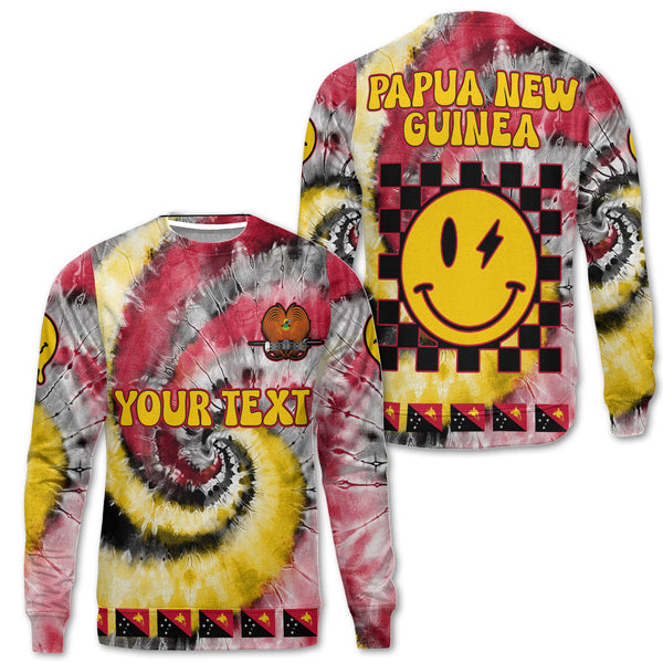 Papua New Guinea Sweatshirt Custom Tie Dye Style 1