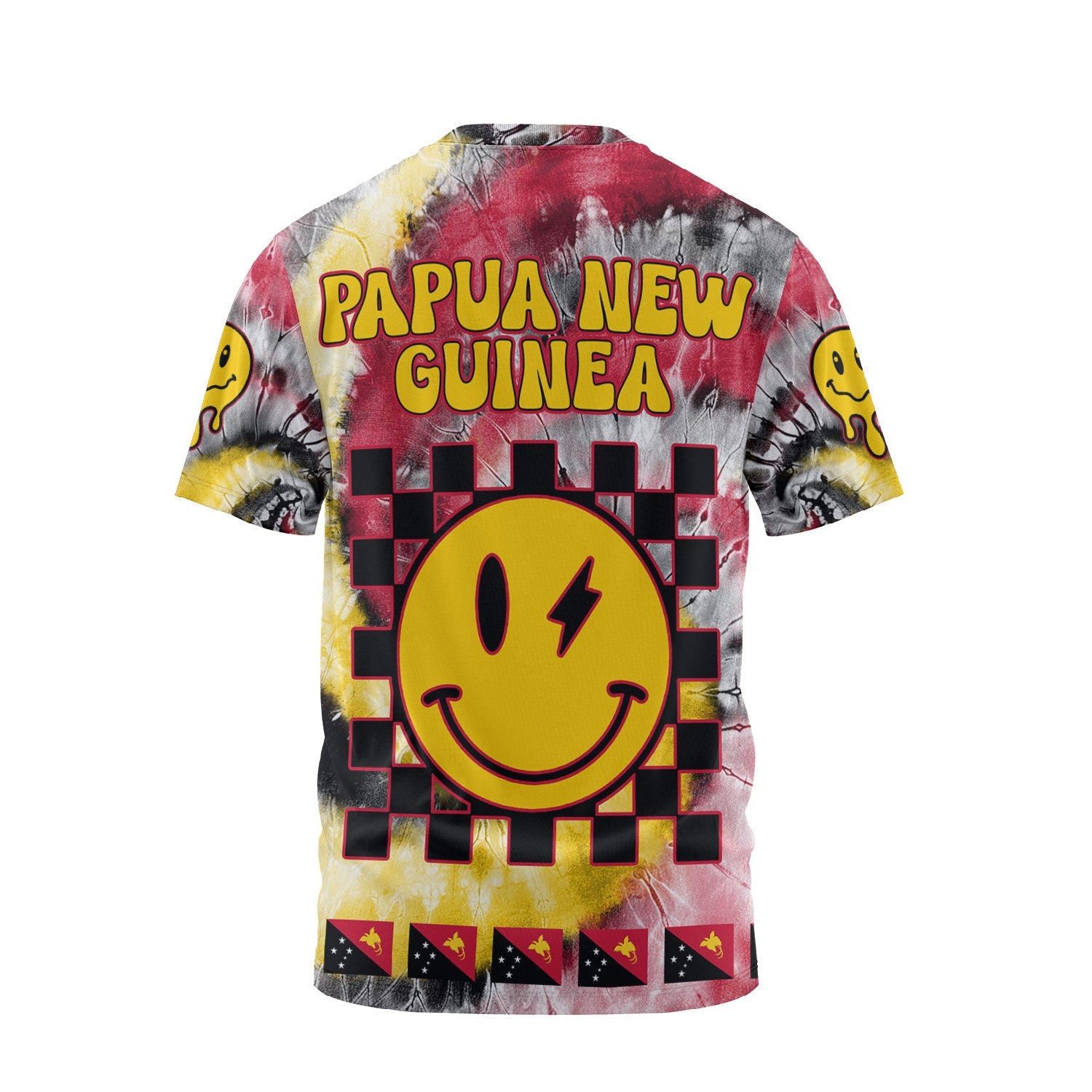 Papua New Guinea T Shirt Custom Tie Dye Style 2