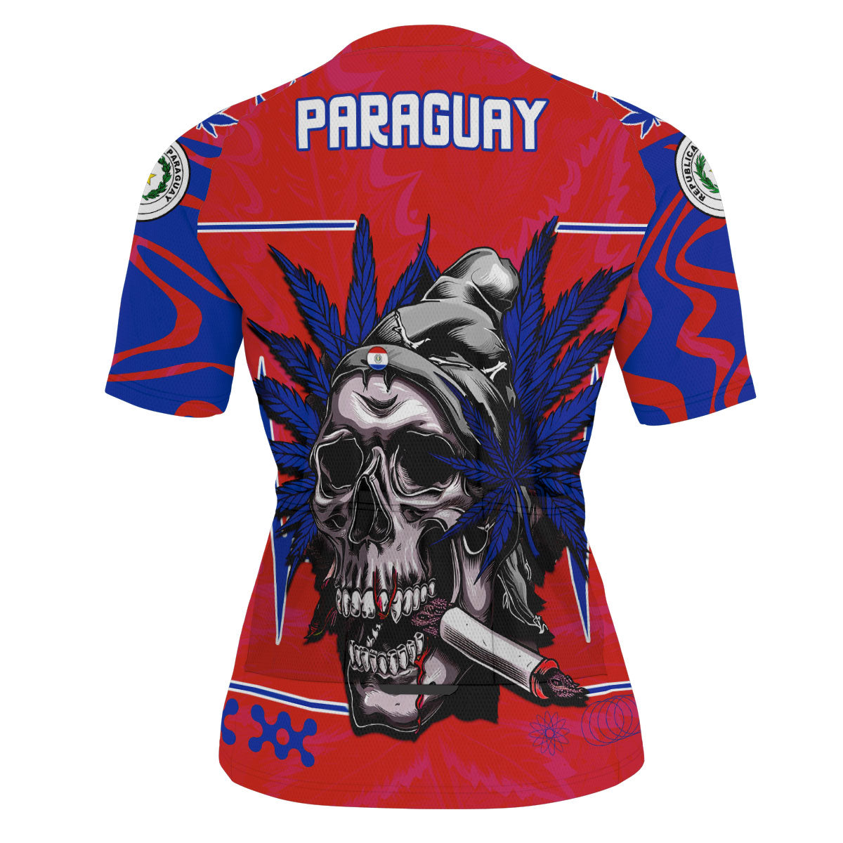 Paraguay Men's Cycling Jersey Flag & Coat Of Arms Marijuanas Style