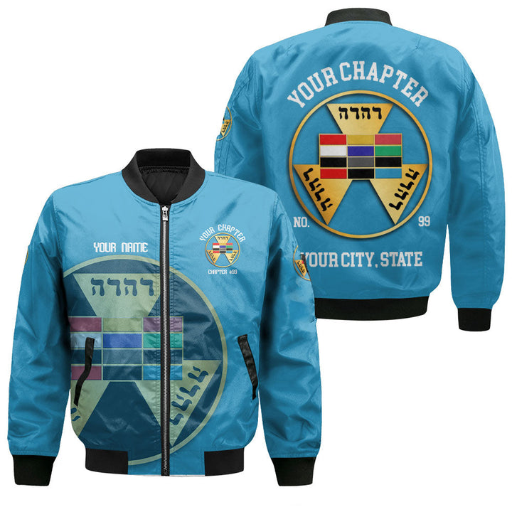Personalized Royal Arch Past High Priest York Rite Bomber Jackets Sky ...